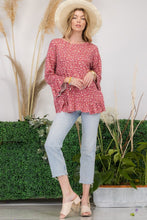 Load image into Gallery viewer, Floral Ruffle Detail Top