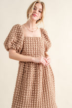 Load image into Gallery viewer, Square Neck Puff Sleeve Dress