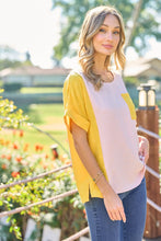 Load image into Gallery viewer, Color Block Short Sleeve Top