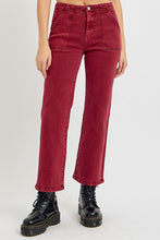 Load image into Gallery viewer, RISEN High Rise Straight Jeans with Patch Pockets