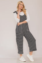 Load image into Gallery viewer, Striped Scoop Neck Overalls with Pockets