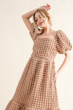 Load image into Gallery viewer, Square Neck Puff Sleeve Dress
