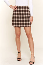 Load image into Gallery viewer, Brushed Plaid Mini Skirt