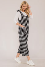Load image into Gallery viewer, Striped Scoop Neck Overalls with Pockets