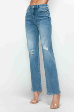 Load image into Gallery viewer, Distressed High Rise Straight Jeans