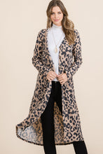 Load image into Gallery viewer, Leopard V-Neck Long Sleeve Cardigan