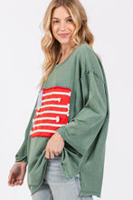 Load image into Gallery viewer, American Flag Patch Drop Shoulder T-Shirt