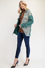 Load image into Gallery viewer, Striped Button Up Dropped Shoulder Shacket