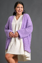 Load image into Gallery viewer, Cable Knit Open Front Long Sleeve Cardigan