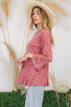 Load image into Gallery viewer, Floral Ruffle Detail Top