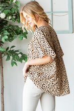 Load image into Gallery viewer, Animal Print Flutter Sleeve Blouse