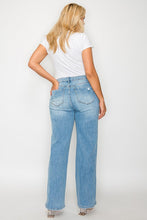 Load image into Gallery viewer, Distressed High Rise Straight Jeans