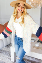 Load image into Gallery viewer, Color Block Open Front Cardigan