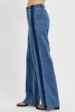 Load image into Gallery viewer, RISEN Elastic Waist Wide Leg Jeans Plus Size