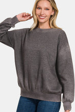 Load image into Gallery viewer, Acid Wash Fleece Long Sleeve Sweatshirt