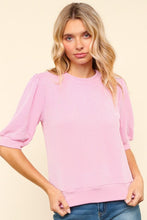 Load image into Gallery viewer, Wavy Rib Half Sleeve Knit Top