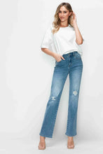 Load image into Gallery viewer, Distressed High Rise Straight Jeans