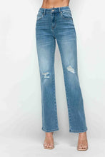 Load image into Gallery viewer, Distressed High Rise Straight Jeans