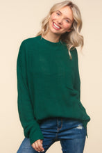 Load image into Gallery viewer, Mock Neck Side Slit Knit Top