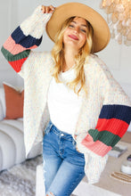 Load image into Gallery viewer, Color Block Open Front Cardigan