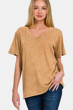 Load image into Gallery viewer, Washed Short Sleeve V-Neck T-Shirt
