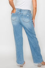 Load image into Gallery viewer, Distressed High Rise Straight Jeans