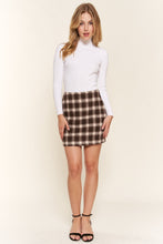 Load image into Gallery viewer, Brushed Plaid Mini Skirt