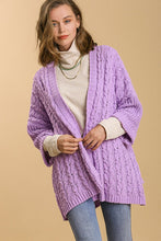 Load image into Gallery viewer, Cable Knit Open Front Long Sleeve Cardigan
