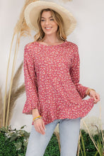Load image into Gallery viewer, Floral Ruffle Detail Top