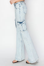 Load image into Gallery viewer, RISEN High Rise Cargo Flare Jeans