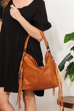 Load image into Gallery viewer, PU Leather Fringe Detail Shoulder Bag