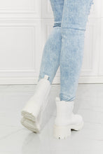 Load image into Gallery viewer, Work For It Matte Lug Sole Chelsea Boots in White