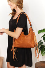 Load image into Gallery viewer, PU Leather Fringe Detail Shoulder Bag