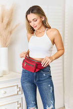 Load image into Gallery viewer, Triple Pocket Nylon Fanny Pack