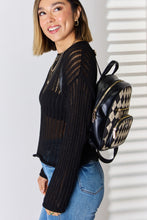 Load image into Gallery viewer, Argyle Pattern PU Leather Backpack