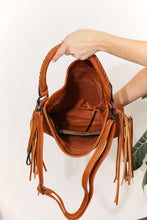 Load image into Gallery viewer, PU Leather Fringe Detail Shoulder Bag