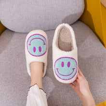 Load image into Gallery viewer, Smiley Face Slippers - White