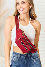Load image into Gallery viewer, Triple Pocket Nylon Fanny Pack