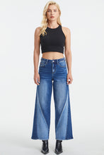 Load image into Gallery viewer, BAYEAS High Waist Two-Tones Patched Wide Leg Jeans