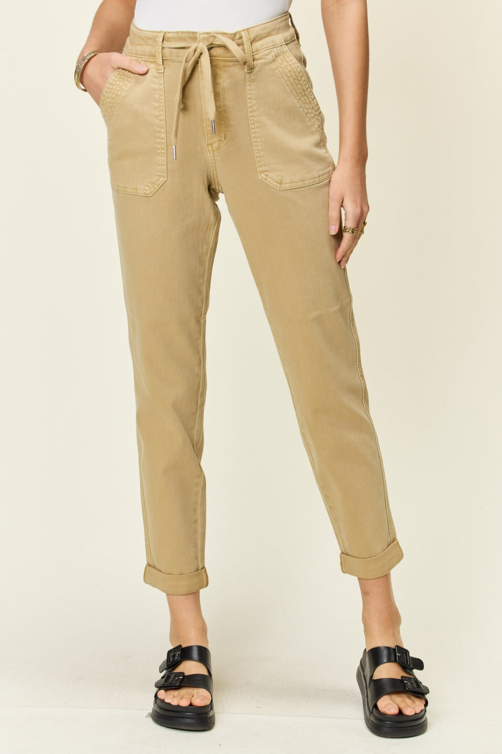 Khaki jogger jeans online