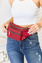 Load image into Gallery viewer, Triple Pocket Nylon Fanny Pack