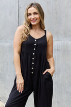 Load image into Gallery viewer, All Day Wide Leg Button Down Jumpsuit in Black