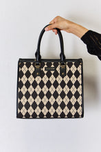 Load image into Gallery viewer, Argyle Pattern PU Leather Handbag