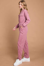 Load image into Gallery viewer, Button Up Drawstring Waist Straight Jumpsuit