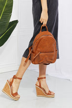 Load image into Gallery viewer, Certainly Chic Faux Leather Woven Backpack