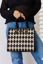 Load image into Gallery viewer, Argyle Pattern PU Leather Handbag