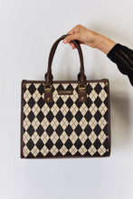 Load image into Gallery viewer, Argyle Pattern PU Leather Handbag
