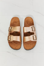 Load image into Gallery viewer, Best Life Double-Banded Slide Sandal in Gold