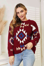Load image into Gallery viewer, Aztec Soft Fuzzy Sweater