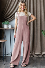 Load image into Gallery viewer, Ribbed Front Pocket Sleeveless Jumpsuit - Pink
